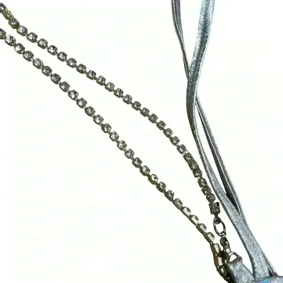 Amy Lynn mini dress with cut-out in iridescent silver Size Large - Picture 6 of 9